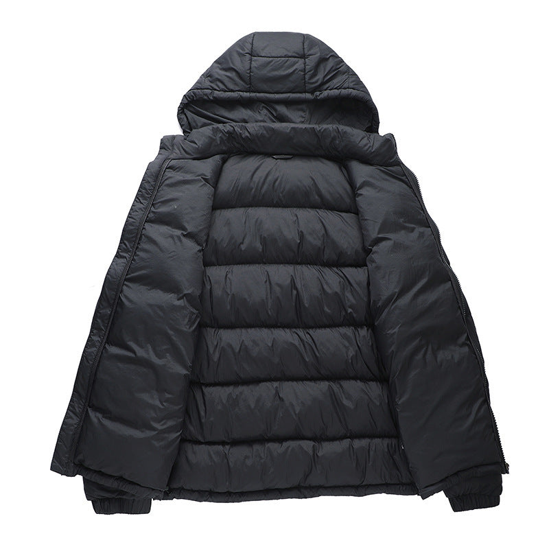 Chaqueta de algodón acolchada con capucha para hombre