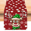 Christmas Reindeer Tablecloth with Snowflakes Design