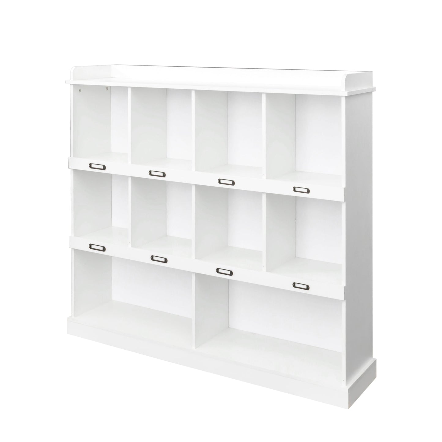 Elegant 10-Shelf Bookcase in White