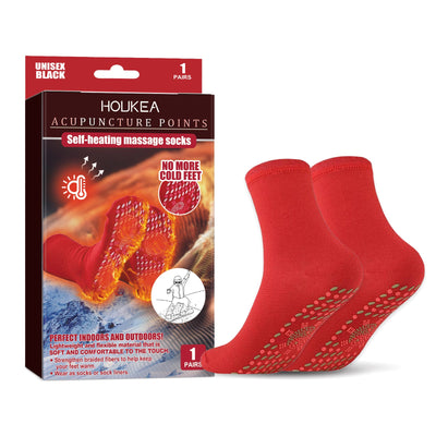 Self-Heating Massage Socks, Winter Outdoor Sports Wind And Cold Foot Care Massage Socks - Korvel