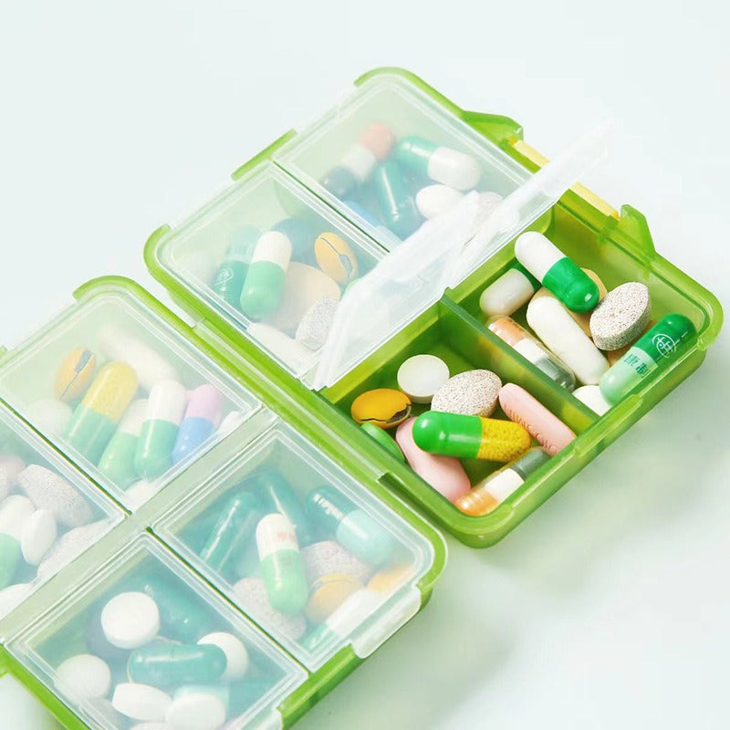 Portable travel medicine box, dustproof sealed small medicine box for the elderly, mini storage box - Korvel
