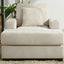 39.7" Oversized Chaise Lounger Modern Style Sofa Couch ,with Pillows, Charge Station & Cup Holders, Chenille Fabric, Cream - Korvel