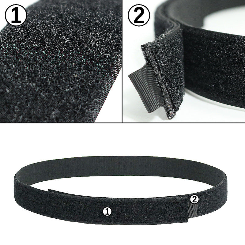 Tactical Inner Belt, Duty Nylon Hook - Loop Adjustable Black Waist Belt - Korvel