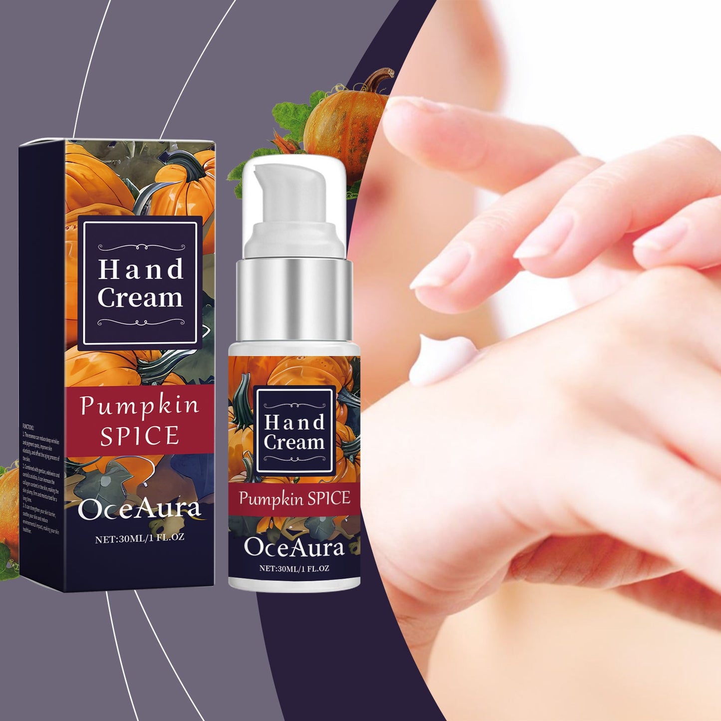 Pumpkin Moisturizing Hand Cream for Soft, Hydrated Hands