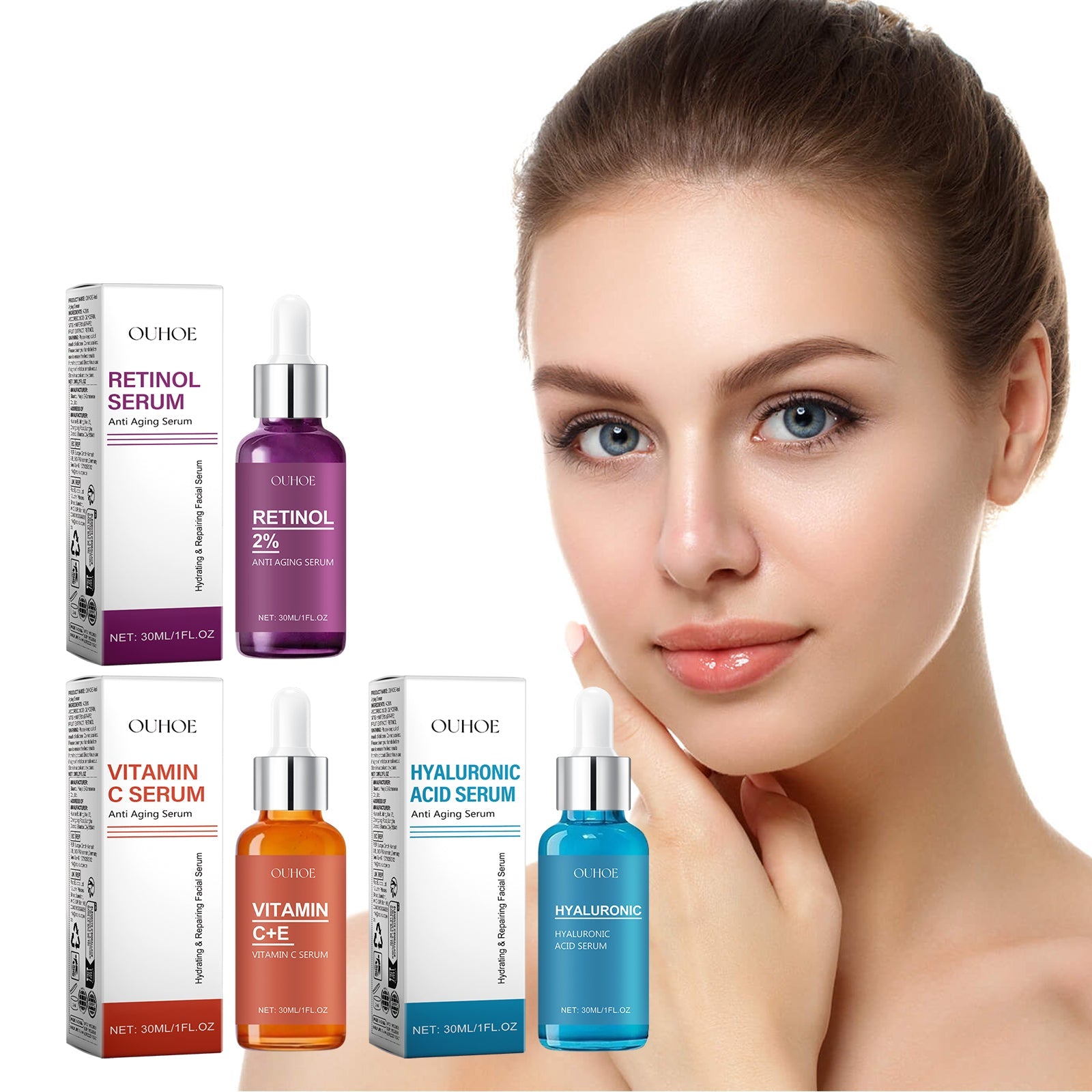 Vitamin C Serum, Moist Tender Firming Skin Fade Out Fine Lines Anti-Wrinkle Skin Cream - Korvel