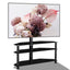 35.4 inch Black Multi-function TV Stand Height Adjustable Bracket Swivel 3-Tier - Korvel