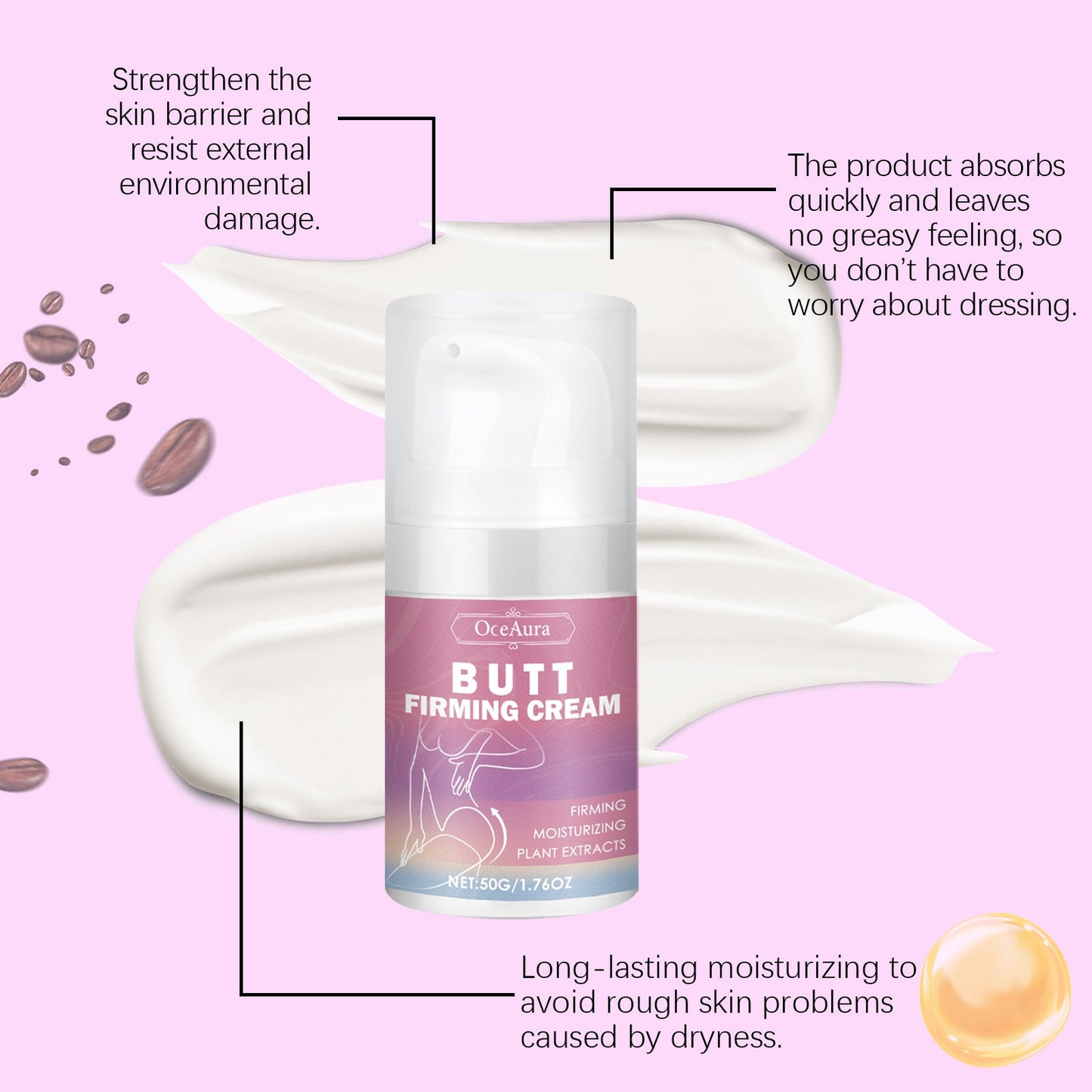 Butt Lift And Shape Care Cream, Lift, Tighten And Plump Butt Line Skin Care Body Care Cream - Korvel