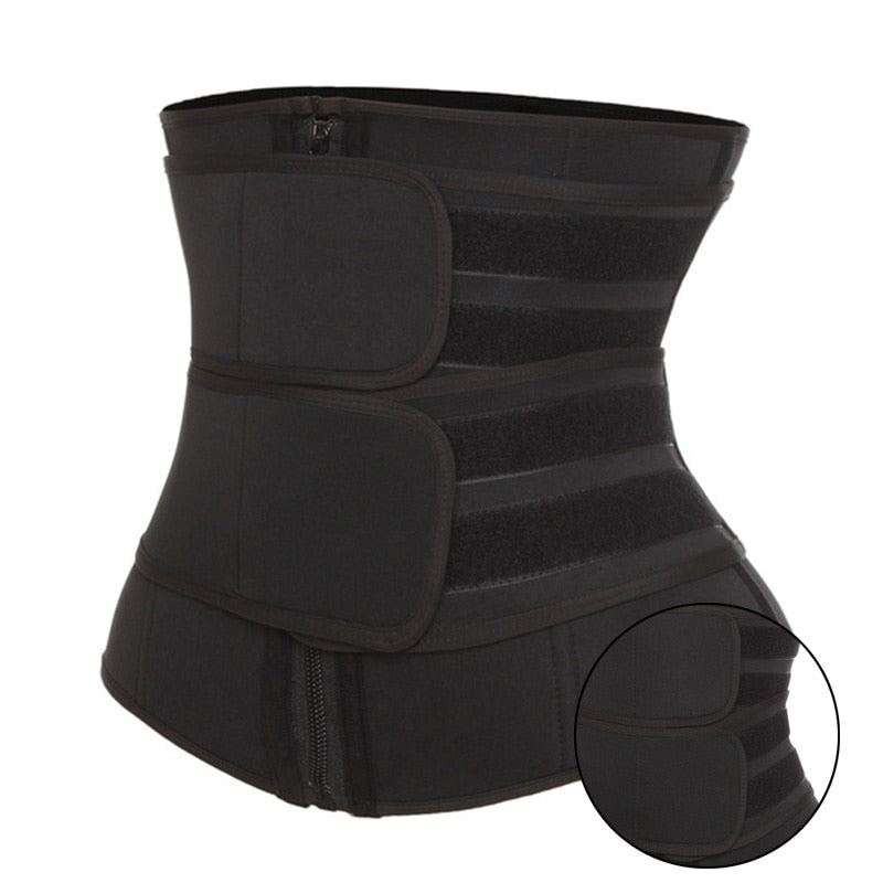 Neoprene Sauna Waist Trainer Corset Sweat Belt for Women Weight Loss Compression Trimmer Workout Fitness - Korvel