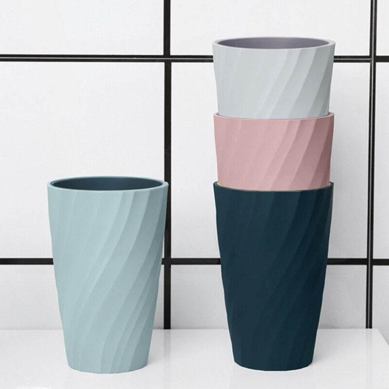 4 Colors Toothbrush Cup Threaded Double-Layer Tumblers Unbreakable Cups For Kids Bathroom Cup Toothbrush Mouthwash cup - Korvel