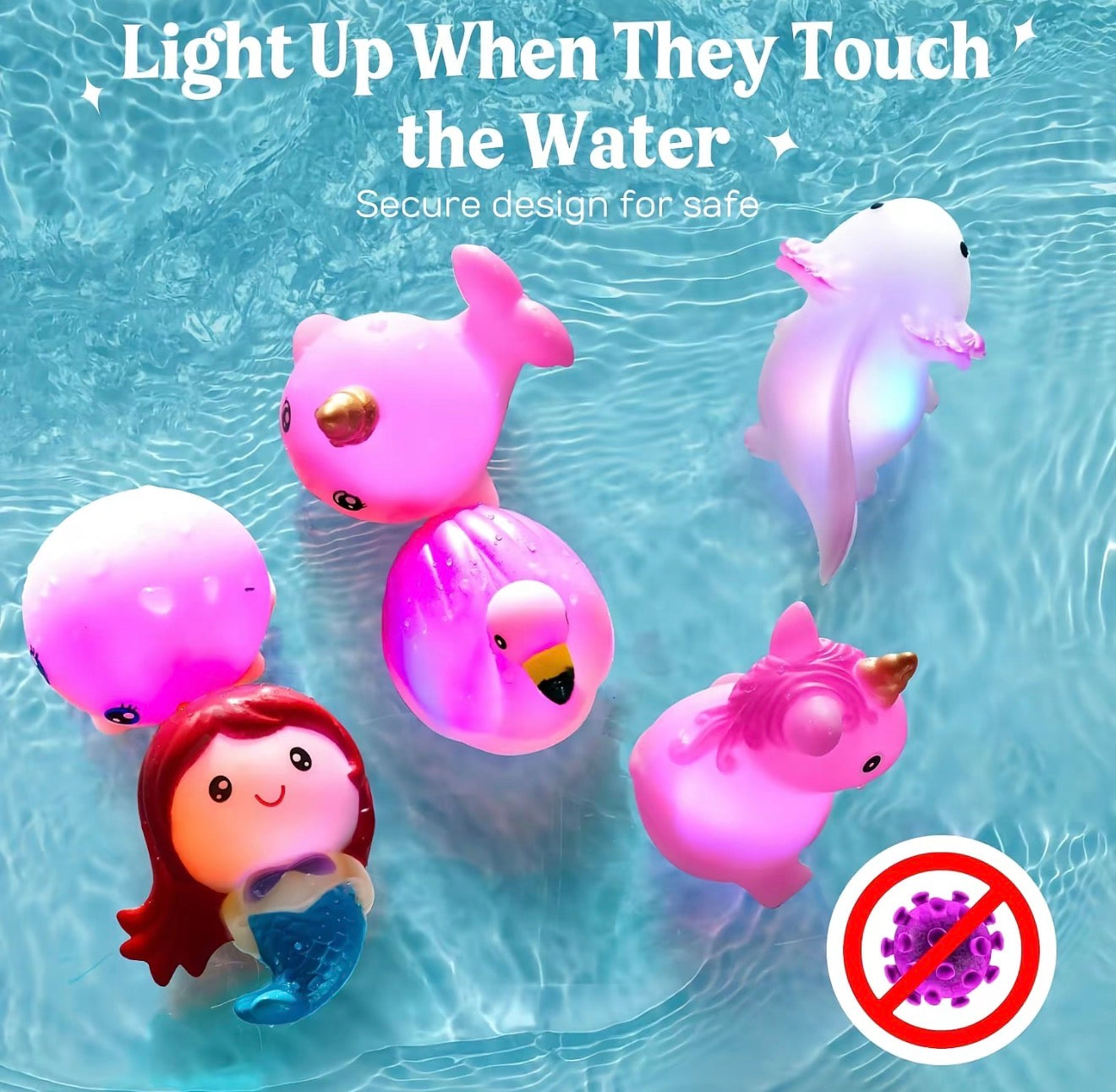 Juguete de baño LED GlowSplash - Diversión interactiva para niños