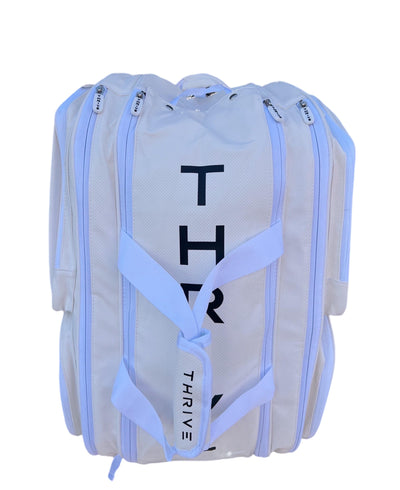 Premium White Elite Pro Tour Pickleball Bag with Shoe Compartment - Korvel
