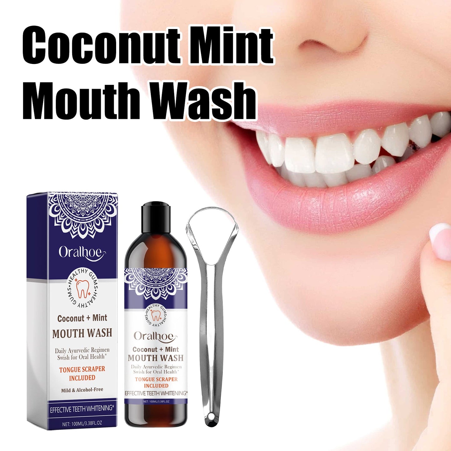 Enjuague Bucal de Coco y Menta para un Aliento Fresco y Cuidado Oral