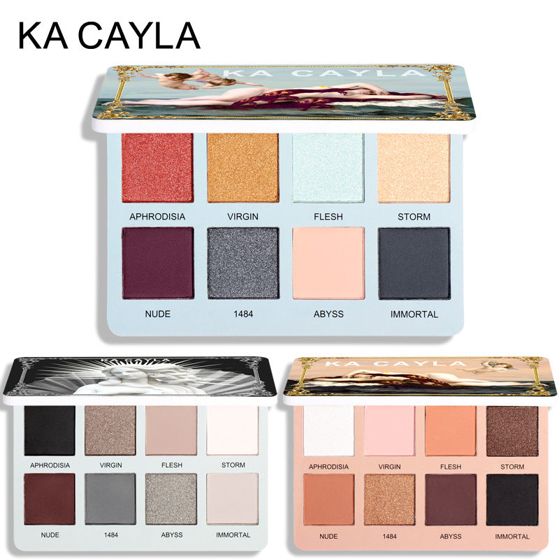 KA CAYLA 8 Colors Eyeshadow Palette EVA Matte Pearl Glitter Eyeshadow Palette - Korvel