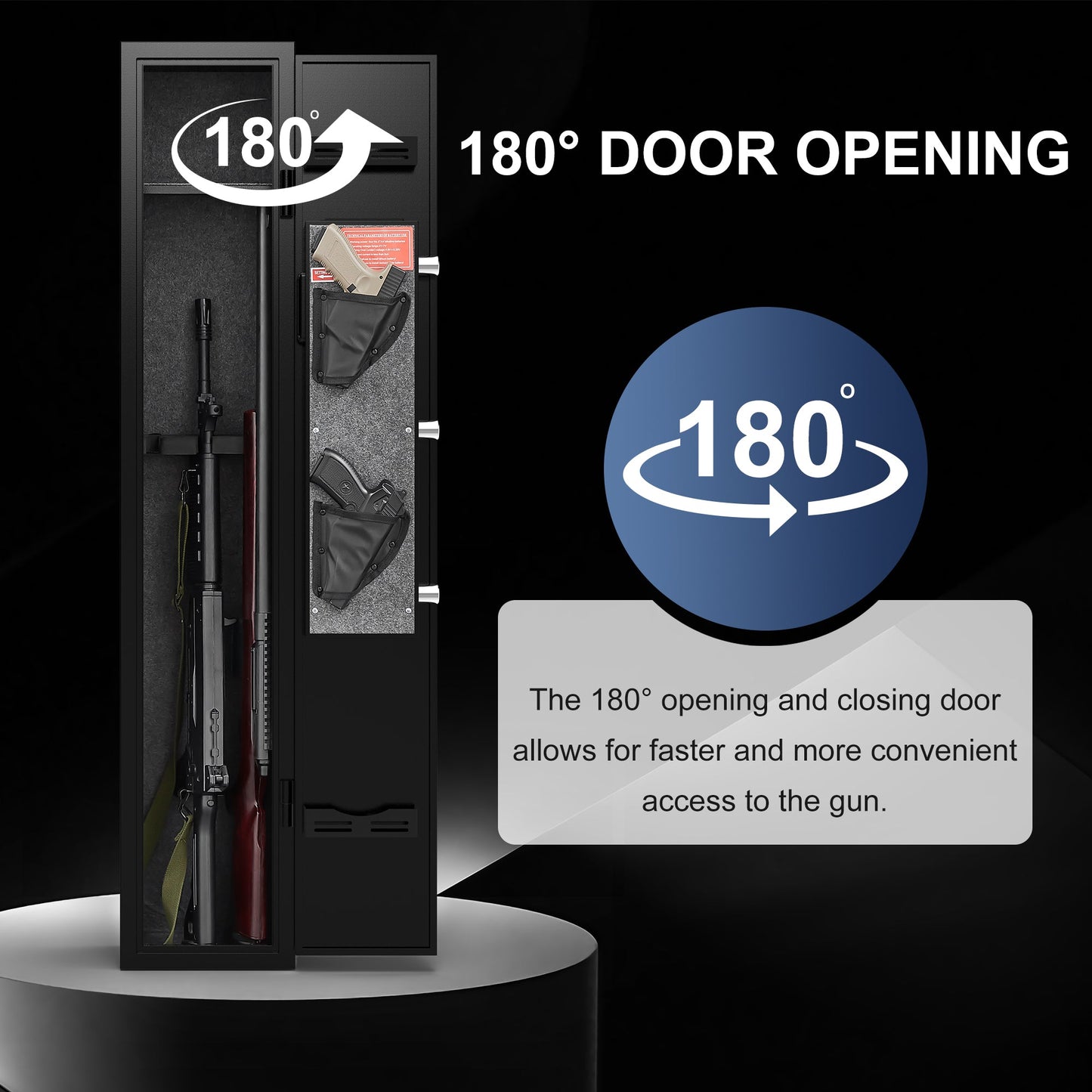 Premium Gun Safe with Quick Access and Adjustable Rack