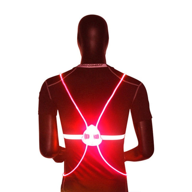360 Reflective LED Flash Driving Vest High Visibility Night Running Cycling Riding Outdoor Activities Light Up Safety Bike Vest - Korvel