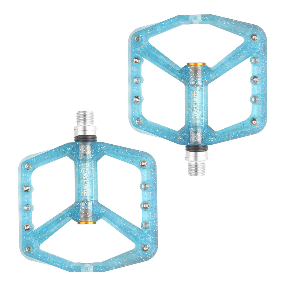 CNC Wide-faced PC Pedal Bicycle Pedal Road Mountain Bike Peilin Anti-Skid Pedal 2 Bearing Pedal - Korvel