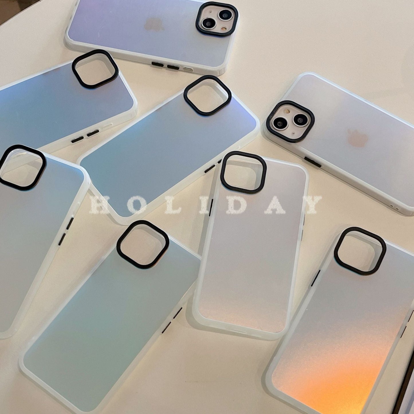 Gradient Transparent Frosted Case for iPhone 15 Pro Max