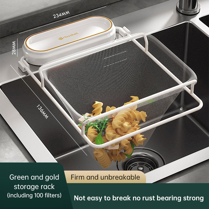 Kitchen Disposable Filter Garbage Drain Mesh Rack Leftovers Household Drain Sink Filter Mesh Rack - Korvel