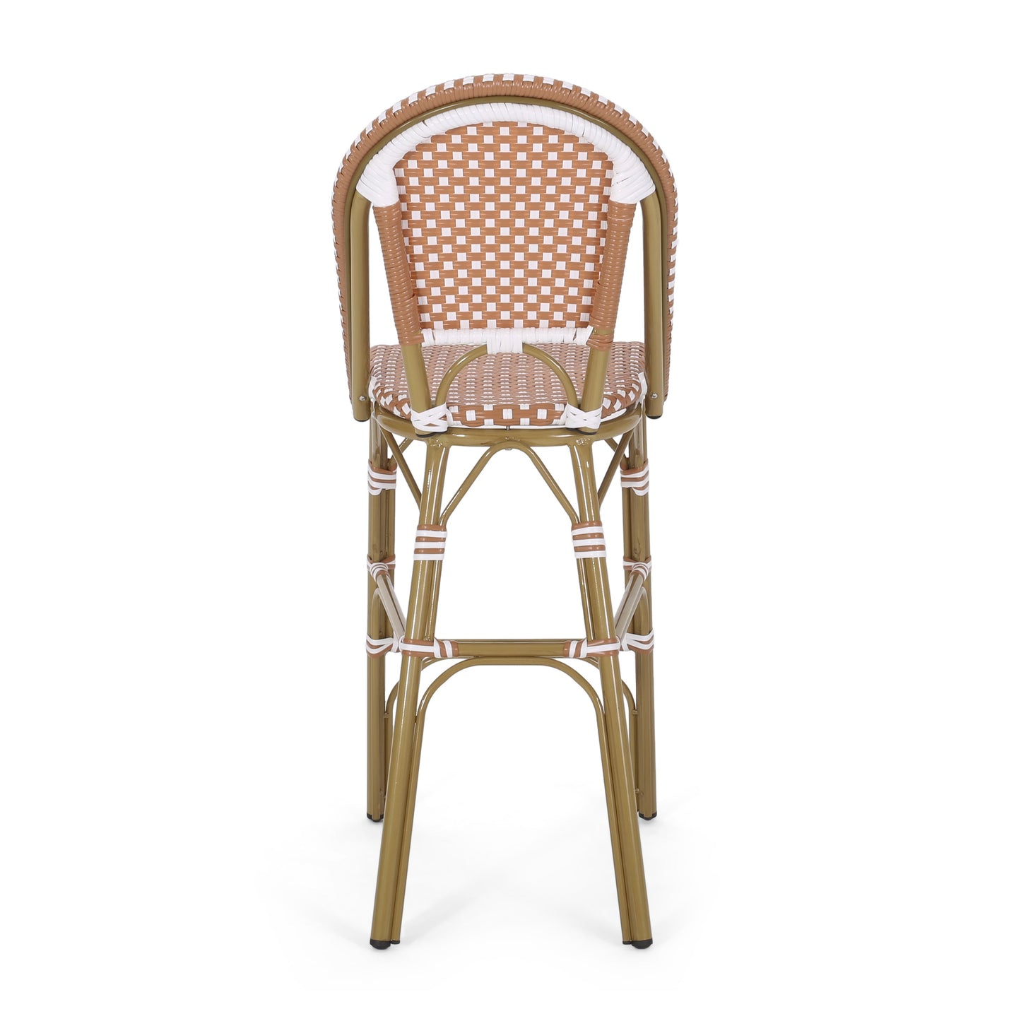 Wicker Bar Stool with Aluminum Frame - Set of 2
