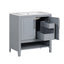30" Bathroom Vanity with Sink, Multi-functional Bathroom Cabinet with Doors and Drawers, Solid Frame and MDF Board, Grey - Korvel