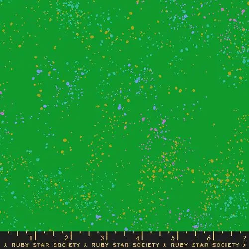 Tela de algodón moteada verde oscuro - 43"/44" por yarda