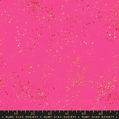 Tela metálica salpicada rosa - 43"/44" por yarda