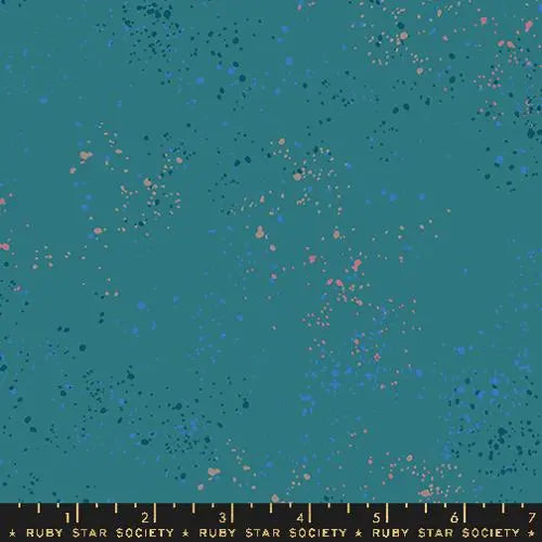 Tissu d'histoire en bleu turquoise à pois - 43"/44" par yard