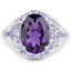 Bague en argent sterling de 5,90 carats en améthyste et tanzanite véritable
