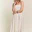 Boho-Inspired Smocked Floral Ruffled Hem Cami Dress