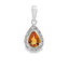 .63ct Citrine & Diamond Pendant in 10KT White Gold