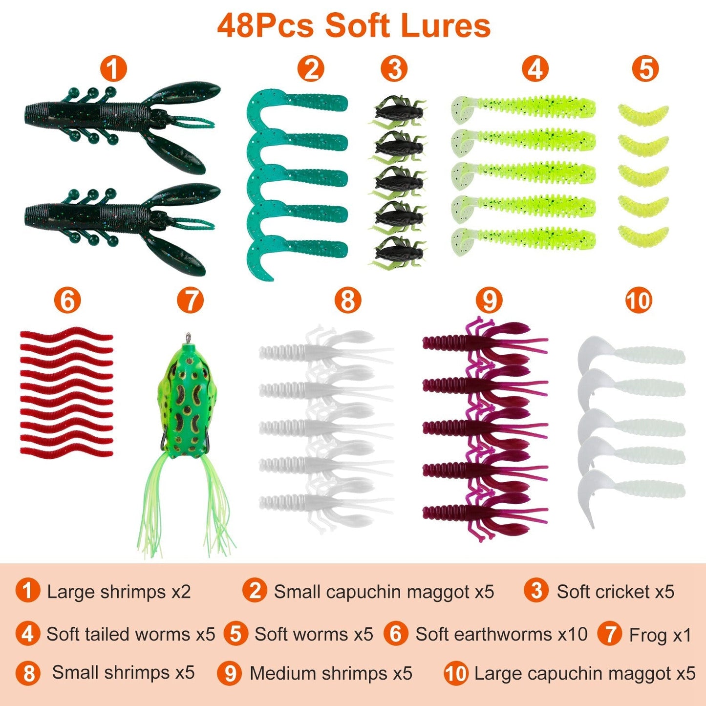 383-Piece Fishing Lure Tackle Kit for Bass Fishing