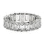 Bague Eternité en Diamant de Culture Lab en Taille Émeraude en Or Blanc 14k