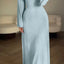 Elegant Long Sleeve Split Dress for Women