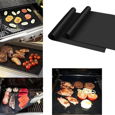 Premium Non-Stick BBQ Grill Mat - 44x33cm Reusable Accessory