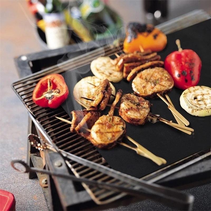 Tapis de Grill BBQ Antiadhésif Premium - 44x33cm Accessoire Réutilisable