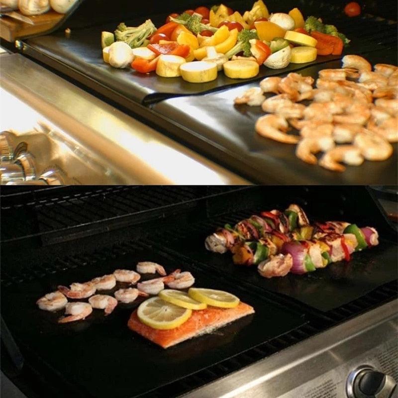 Tapis de Grill BBQ Antiadhésif Premium - 44x33cm Accessoire Réutilisable