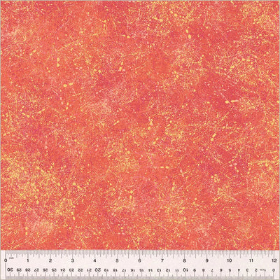 Tissu éclaboussure remarquable Pamplemousse Rose - 44"/45" par yard