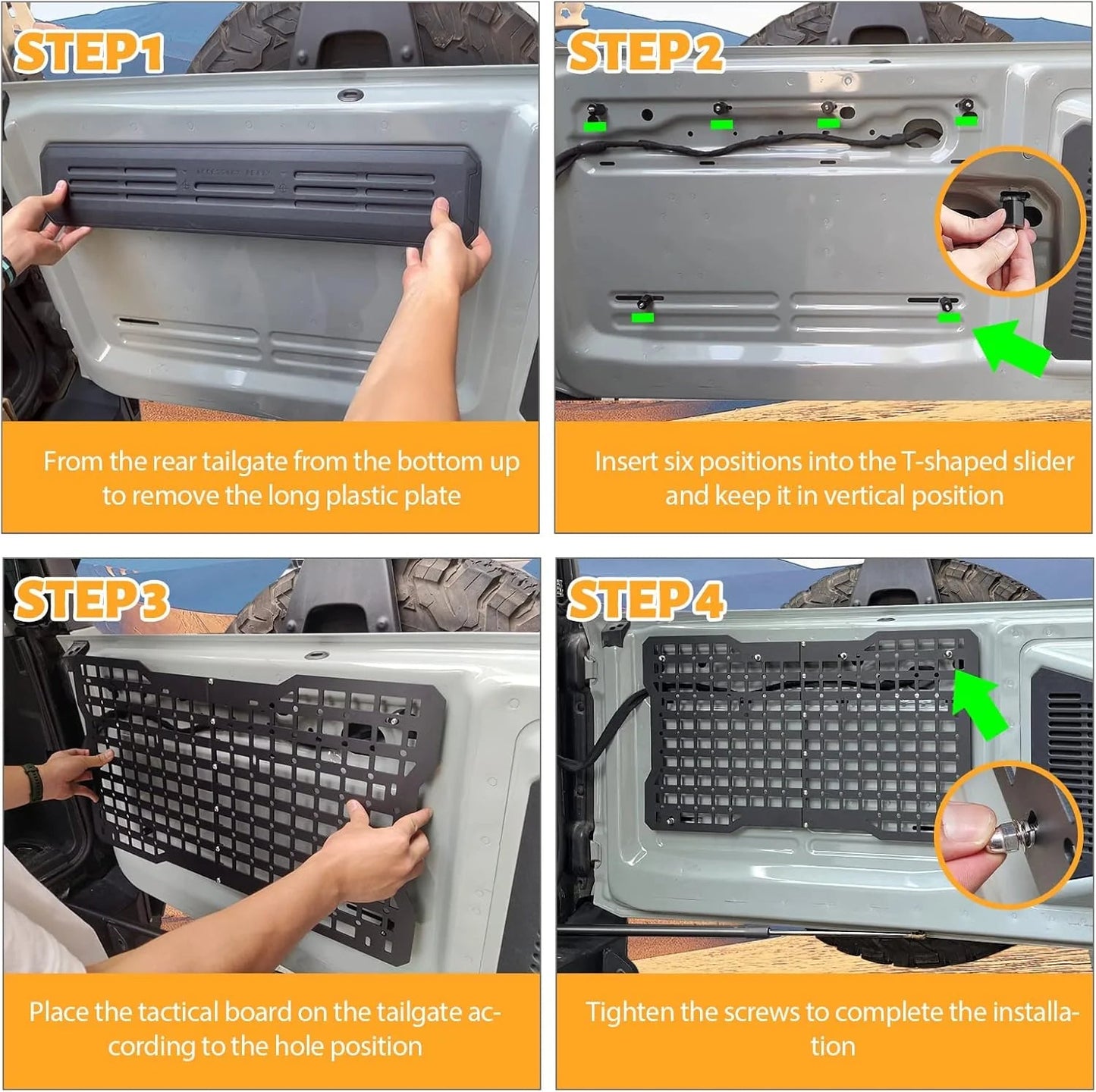 Premium Tailgate Molle Panel for Ford Bronco 2021-2023