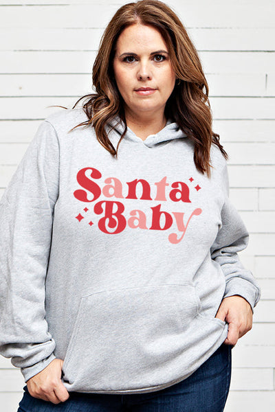 Sudadera con capucha Santa Baby 4508