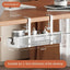 No-drill under-desk cord rack: metal mesh, high-load cable holder. - Korvel