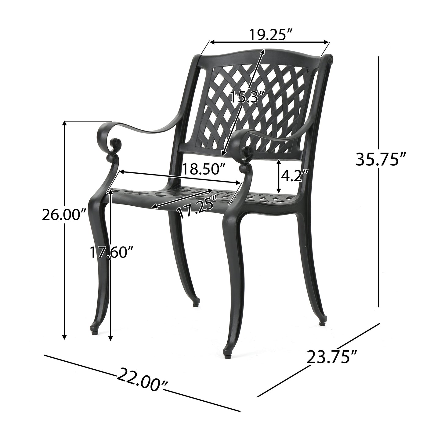 Ensemble de chaises Cayman Arch Mesh I (Set de 2)