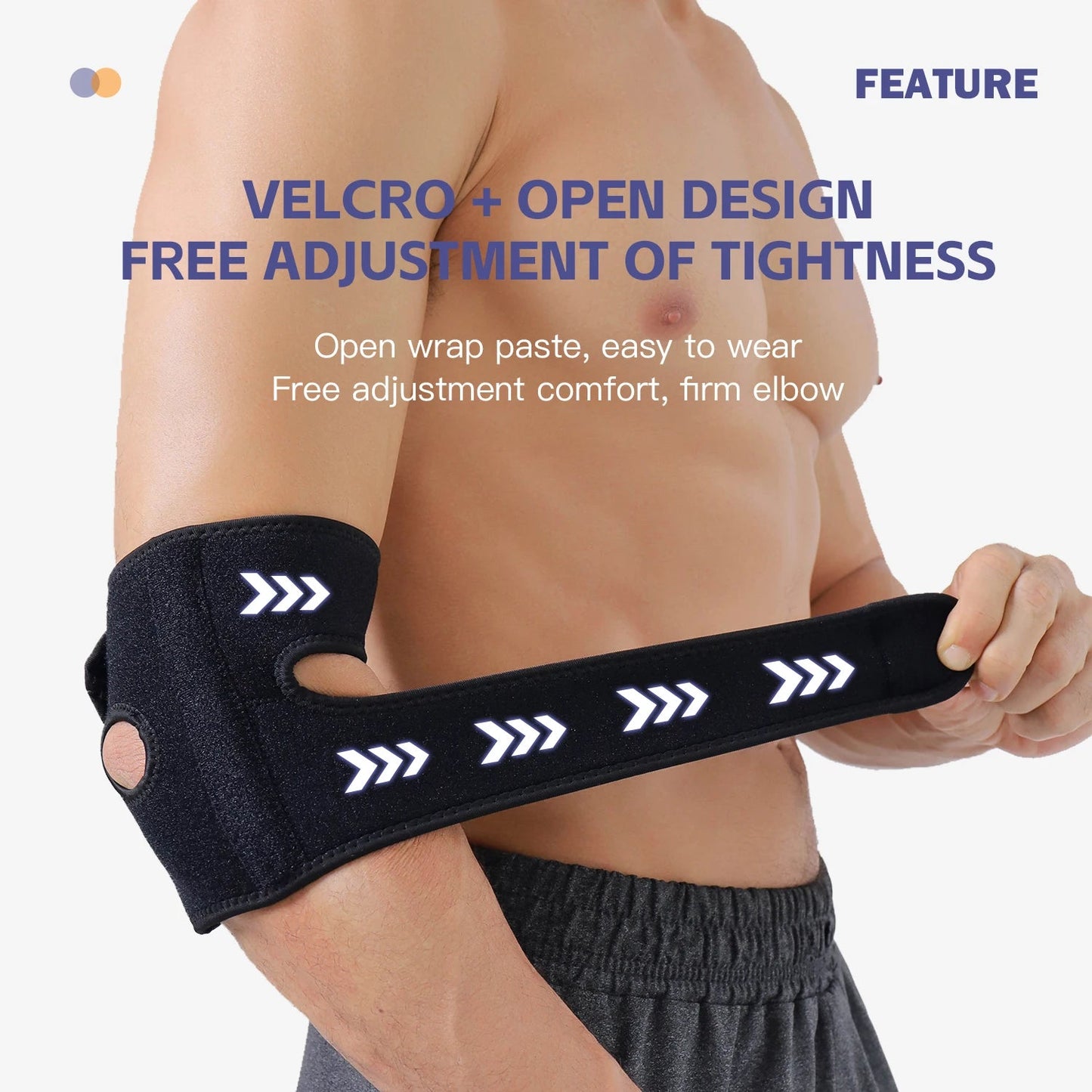 Outdoor sports fitness tennis training running adjustable fixed elbow strap protective gear - Korvel