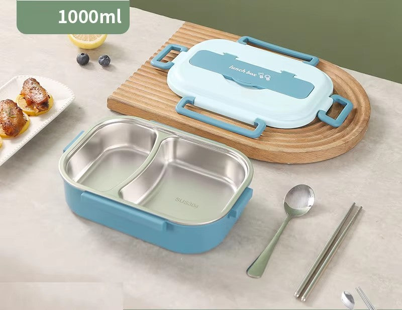 Food grade microwaveable stainless steel compartment insulation lunch box - Korvel