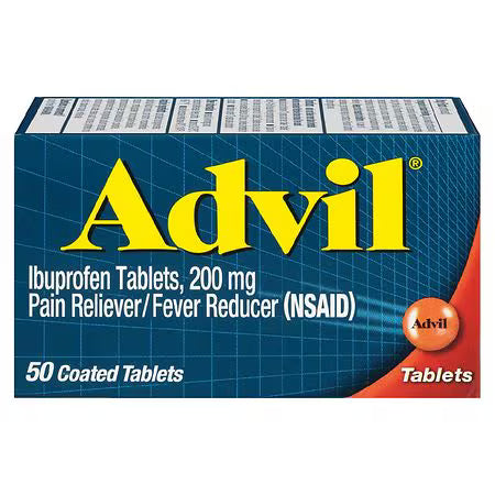 Advil Soulagement de la Douleur - Ibuprofène 200 mg, 50 Comprimés Enrobés