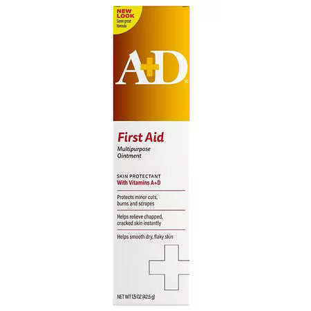 Pommade multifonction A+D pour premiers secours protectrice de la peau avec vitamines 1,5 oz