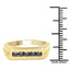 Bague en Argent Sterling Plaqué Or Jaune 14K avec Diamants Noirs
