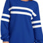 Lovelet Striped Round Neck Dropped Shoulder Sweatshirt - Korvel