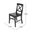 Chaises de salle à manger en bois d'acacia Roshan Farmhouse, noires (ensemble de 2)