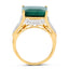8.70 Carat Dyed Emerald & White Topaz Sterling Silver Ring