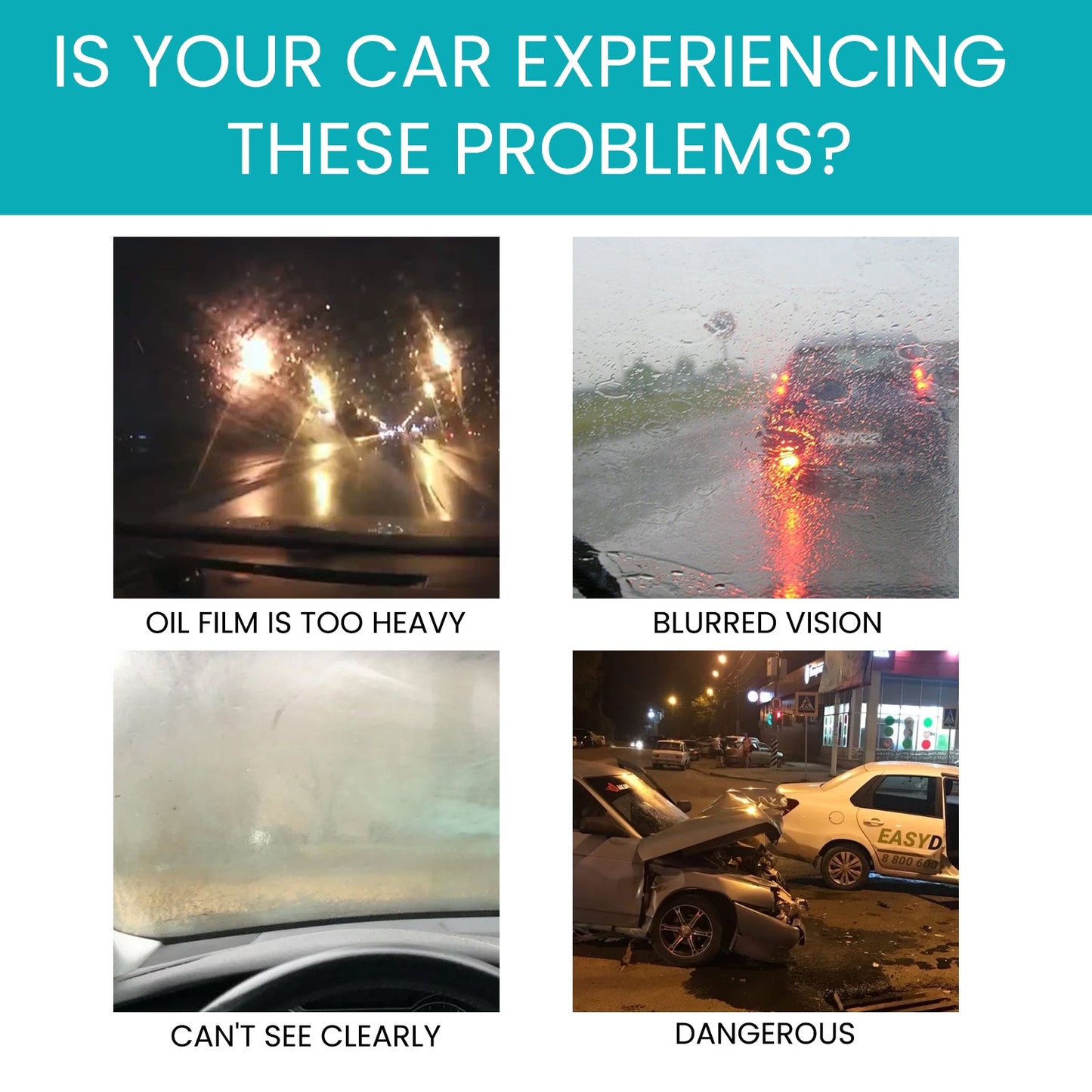 Glass Oil Film Removal Wipes, Car Windshield Anti-Fog Anti-Oil Anti-Rain Cleaning Wipes - Korvel